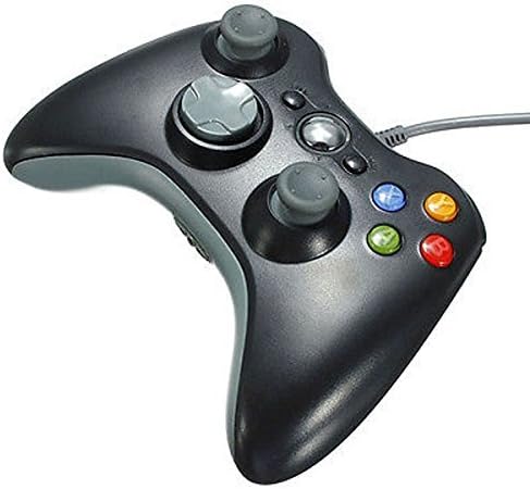 SQdeal Wired USB Controller Gamepad for PC Computer & Xbox 360 (Black - with Retail Package)