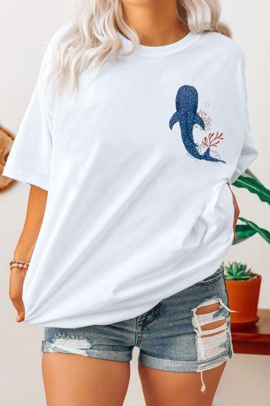 Shark Shirt V Neck Whale Shark Shirt Women Whale Ocean T-Shirt When You Go Through Deep Waters Christain Graphic Tees - Image 2