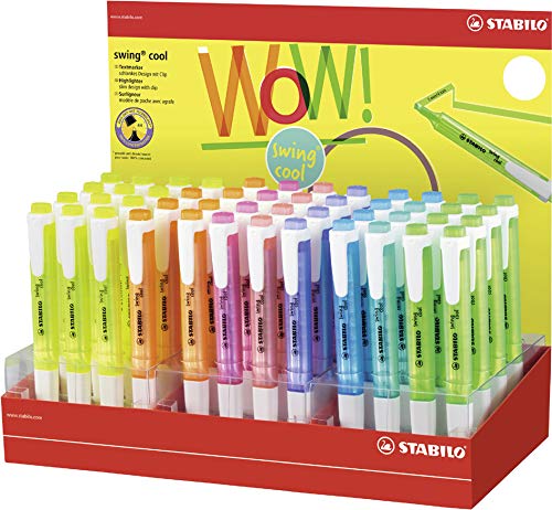 STABILO Swing Cool - Rotuladores fluorescentes (48 unidades, caja de cartón)