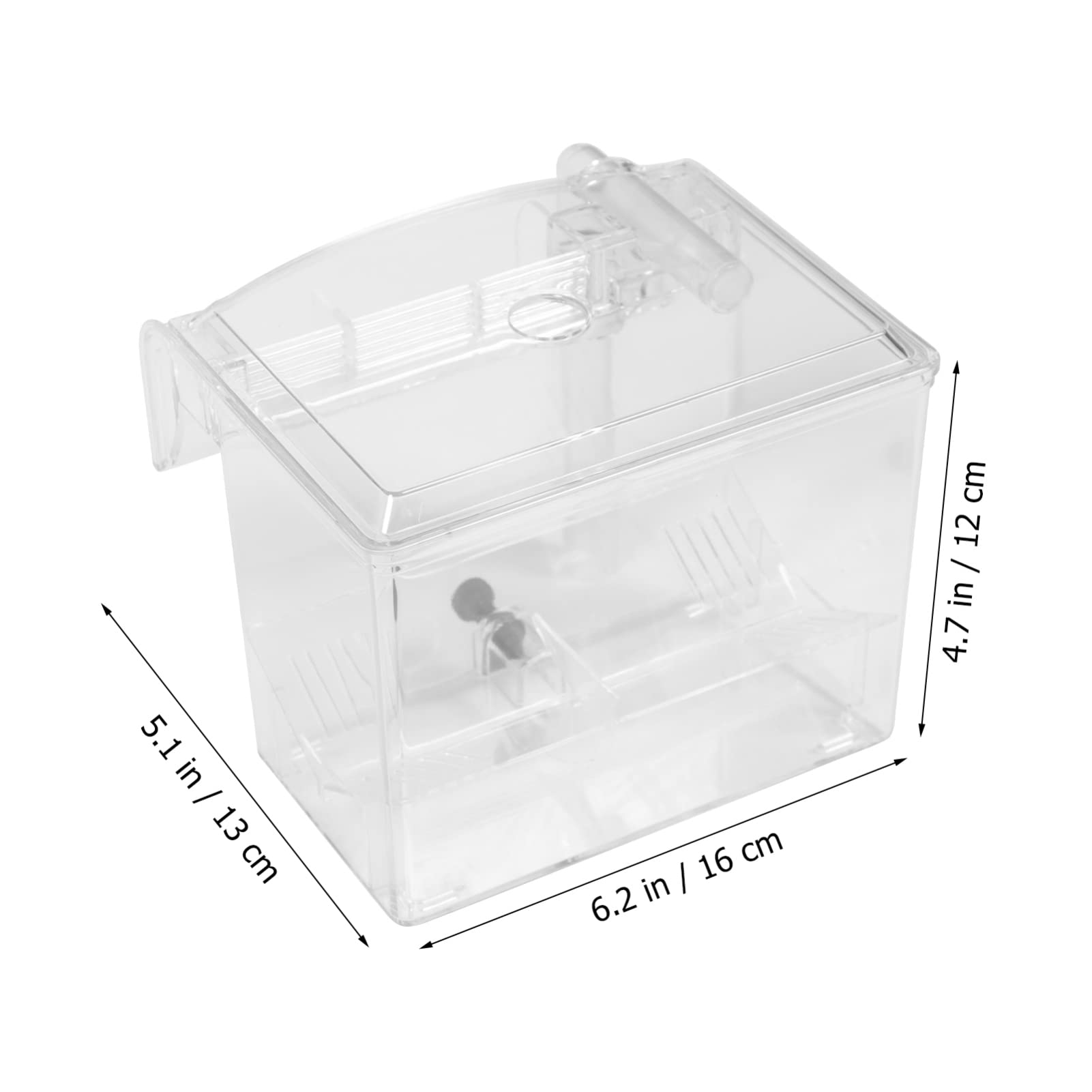Abaodam 1 Pieza Caja de Aislamiento para Cría de Peces Caja de Cría Externa Colgante para Acuarios Fabricada Duradero con Ventilación y Observación del Proceso de Eclosión para Aislar