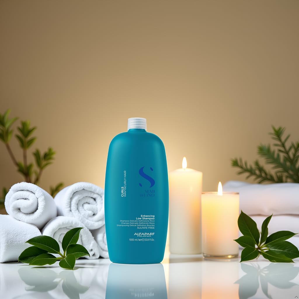 Alfaparf Milano Semi Di Lino Curls Enhancing Sulfate Free Shampoo for Wavy and Curly Hair - Hydrates and Nourishes - Reduces Frizz - Protects Against Humidity - Vegan-Friendly Formula