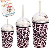 3Pack Sekepingo Sleeves for Coffee Cups Reusable Iced Coffee Sleeves for Cold Beverages Drinks, Cup...