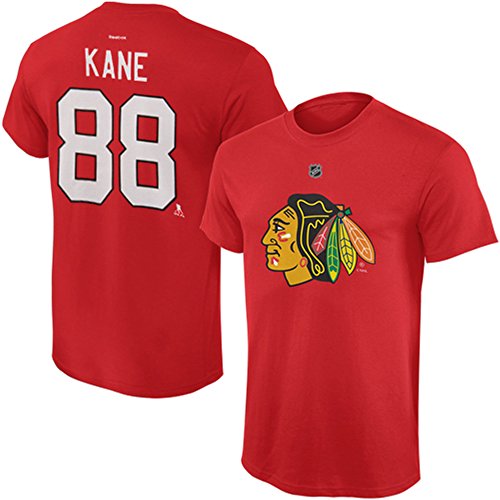 Outerstuff NHL Youth Performance Team Color Player Name and Number T-Shirt (X-Large 18/20, Patrick Kane)