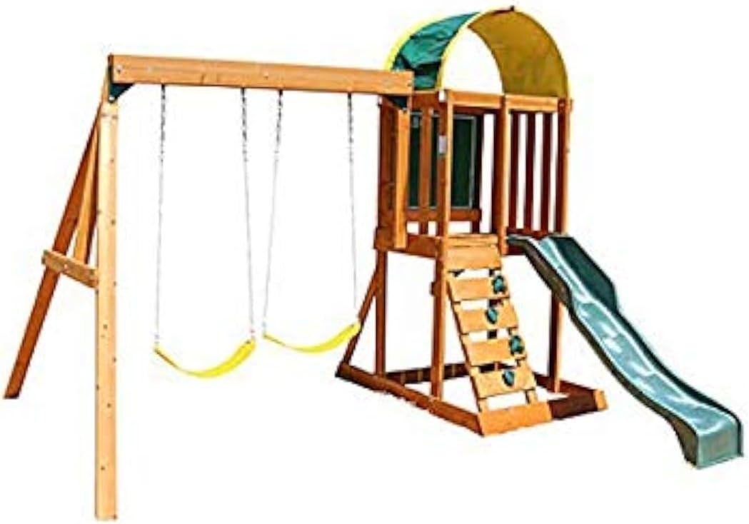 Kidkraft 400 Ainsley Outdoor Swing Set/Playset Multicolor,swing sets alone can’t—entertain up to six active kids at once