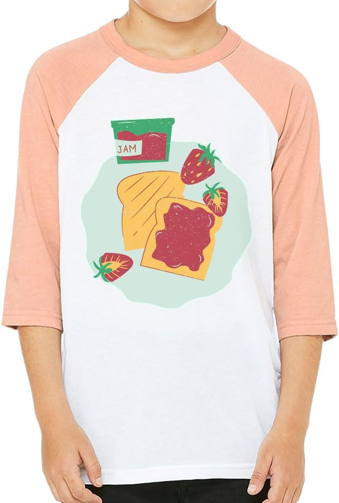 Jam and Bread Kids' Baseball T-Shirt - Gifts for Jam Lovers - Great Gifts