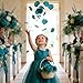 1000pcs Teal Blue Silk Rose Petals - Turquoise Aqua Artificial Flower Petals for Wedding Aisle Decor, Table Scatters Centerpieces, Flower Girl Basket, Cake Decoration