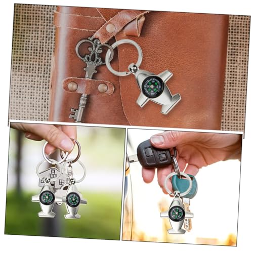 Brújulas llavero 4 piezas para camping y viaje miniatura 4