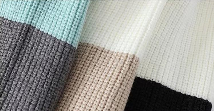 Men's Long-Sleeved Sweaters are Vintage Pullover Sweaters with A Pole-Neck Contrasting Color Design3