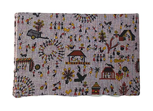 Aditya Collection Unisex Adult Cotton Unstitched Ethnic Fabric (Multi-Coloured, Tantu Khadi 58)