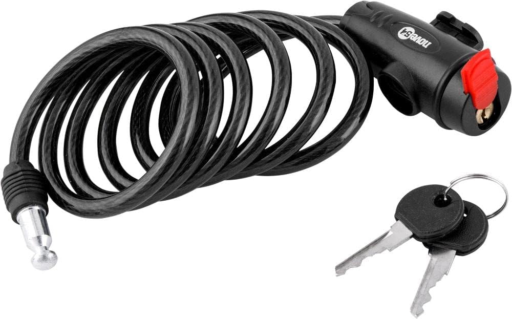 Nove54, Cadeado Para Bicicleta, 150 Cm, Com Chave.