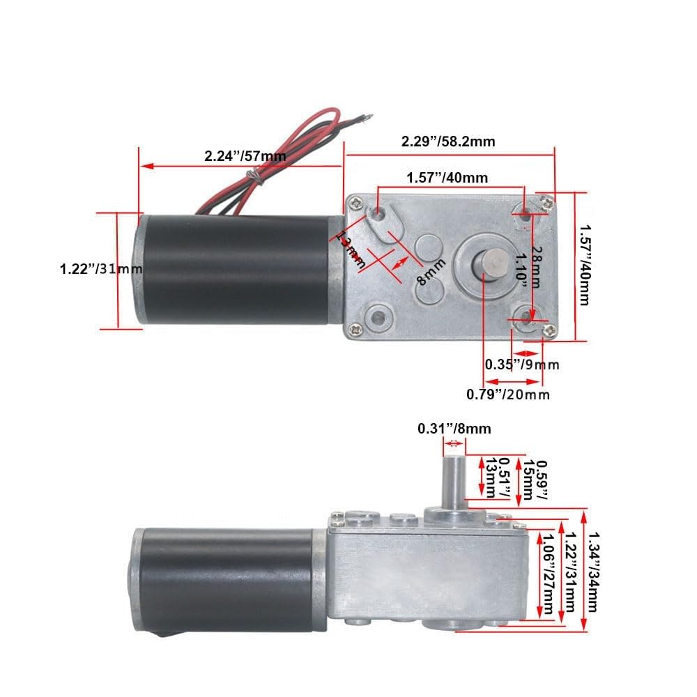 #US 12V 12 DC Worm 70kg.cm High Torque