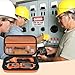 Hard Case for Klein Tools ET310 AC Circuit Breaker Finder Electric Tester & 80016 Tool Kit & RT250 GFCI Outlet Tester and Accessories Electrical Tools Storage Organizer Bag, Orange(Case Only)