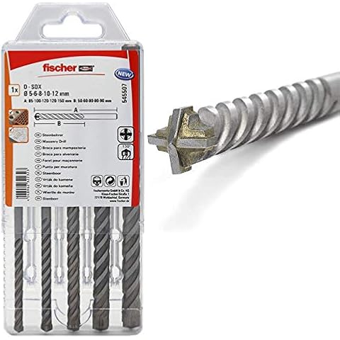 fischer - Juego de brocas largas pared D-SDX 5-12mm Cover