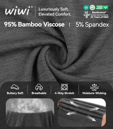 Image of WiWi Bamboo Viscose womens capri pants Wide Leg Pajama Super Soft Lounge knit Sleep shorts Cooling Pj Bottoms S-XXL