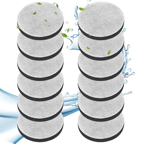 12 Piezas Micro Discos Filtrantes de Reemplazo para Cartuchos de Filtro, Compatibles con Brita Fill & Go, Reduce PFAS, Cloro, Micropartículas y Otras Impurezas del Agua