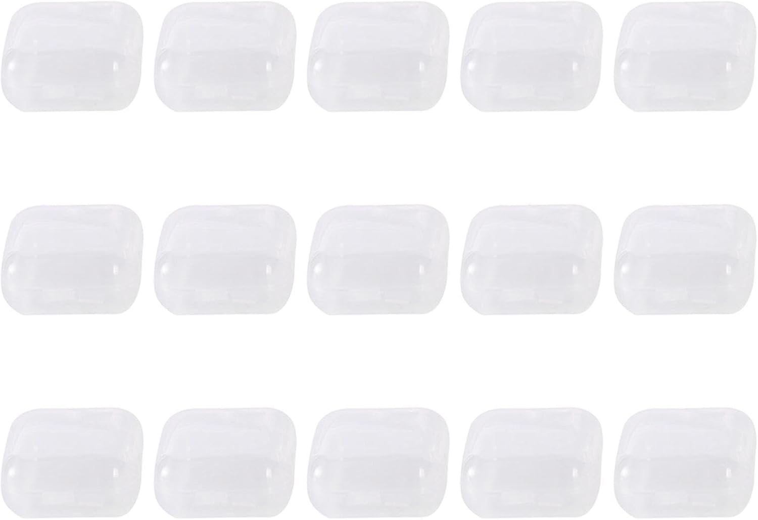 Tiny Clear Display Box 15 Pieces 3.5x3.5x2cm Mini Portable Transparent Case