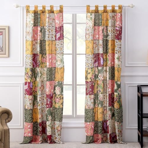 Panel par Groenlandia Home de estilo patchwork envejecido chic para cortinas de salon 3