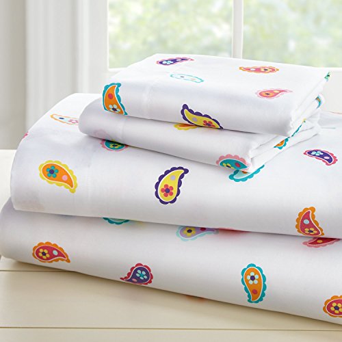 Wildkin Kids 5 Pc Twin Bed In A Bag For Boys And Girls, Microfiber Bedding Set Includes Comforter, Flat Sheet, Fitted Sheet, One Pillow Case And One Sham (Paisley) #TOP2