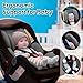 Kaseeous Thickened Carseat Head Support for Infant, Infant Car Seat Insert with Extra Headrest for Preemie to Newborn, Adjustable Baby Car Seat Cushion with Filled Natural Spong