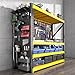 Tool Organizers and Storage, Adjustable 4-Tier Heavy Duty Shelving, 660 lbs Load Capacity per Layer, with 30 Metal Hook, Easy Install Utility Storage Rack(Yellow,200 * 50 * 120cm/79 * 20 * 47in)