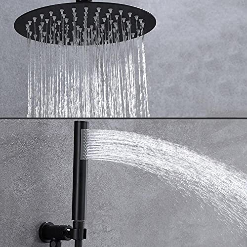 Ensemble de douche noir haute pression pour résoudre le manque de débit en salle de bain