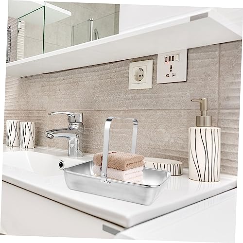 Plateau de rangement multifonctionnel acier inoxydable serviettes snacks maison