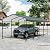 SUNBURY Metal Carport 12'x20' Heavy Duty, Outdoor Garage Car Shelter Shade with Galvanized Metal Roof for Car and Boats, Grey