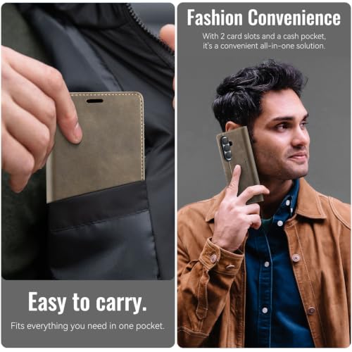 Hongxinyu Wallet Case for Samsung Galaxy Z Fold 8 Ultra, PU Leather Magnetic Flip Case for Men Women with Card Holder Kickstand Shockproof Protection Case for Galaxy Z Fold 8 Ultra, Coffee by Hongxinyu - Used condition - Image 7
