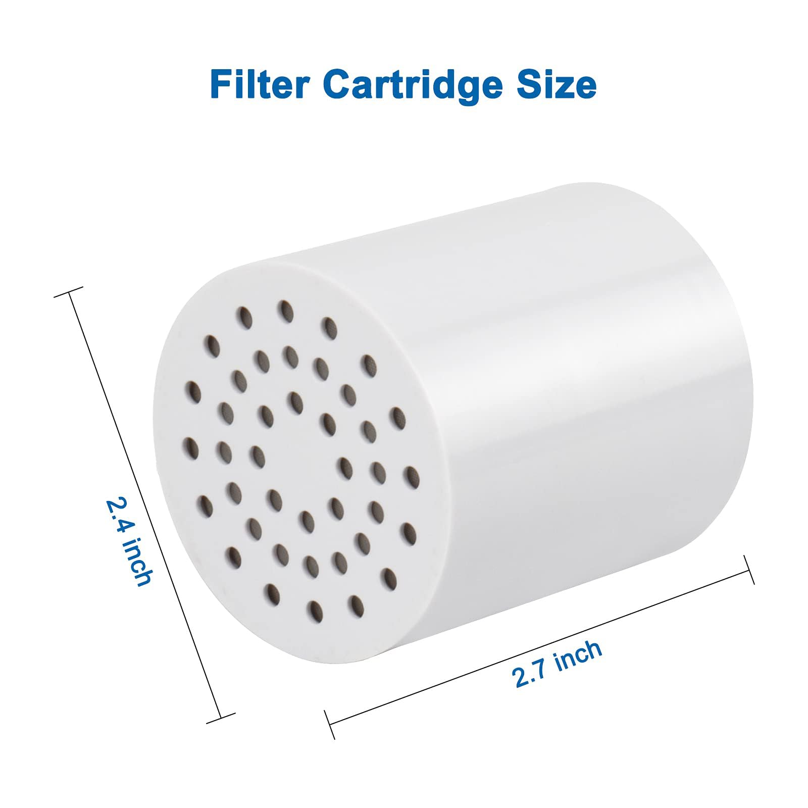 NearMoon Cartucho de repuesto de 15 etapas, filtro de ducha universal de alto rendimiento con VC, reduce el agua dura, las impurezas de metales pesados, mejora la piel y el cabello, se adapta a