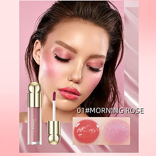 Liquid Blush For Cheeks | Natural Looking Blush Cream,Kqueenest Long Lasting Lightweight,Breathable Feel,Matte Beauty Soft Dewy Blush(Purple Blush) #TOP1