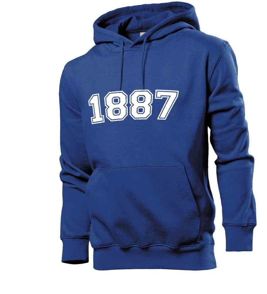1887 męska bluza z kapturem rozpinana, królewski błękit, XXL