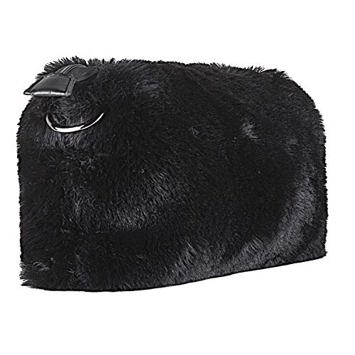 Luxe L 100% Faux Fur Purse for Women Soft Modern Crossbody Purse Handbag with Detachable and Adjustable Faux-Leather Strap3