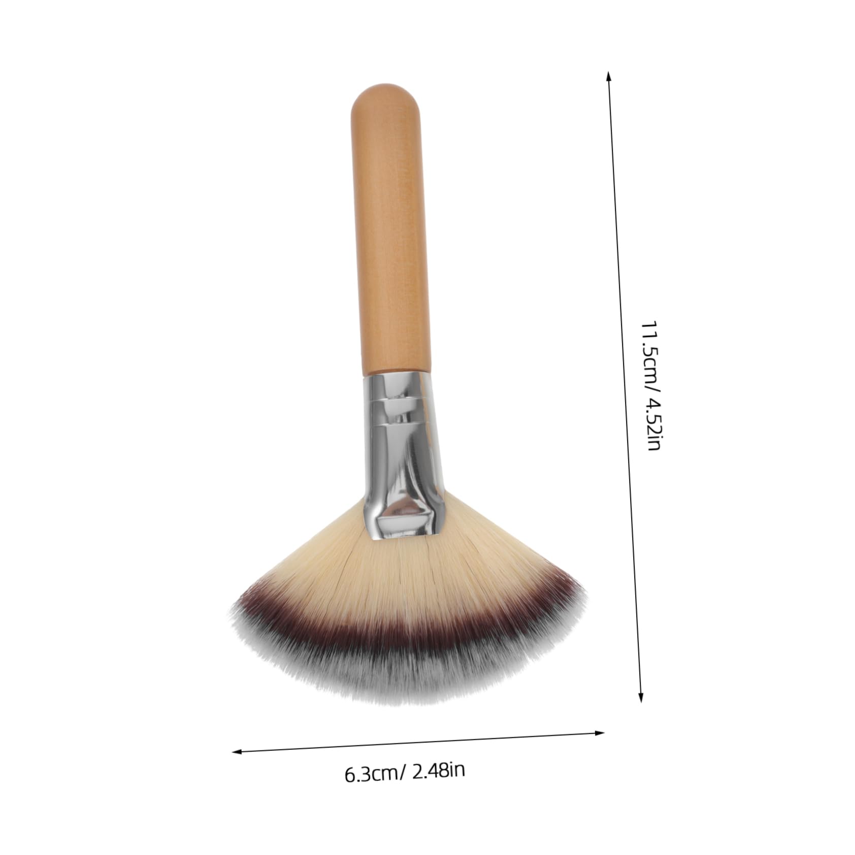 Mikinona 20piezas Brochas De Maquillaje Forma De Abanico Para Aplicar Base y Cerdas y Densas Para Difuminar y Resaltar El