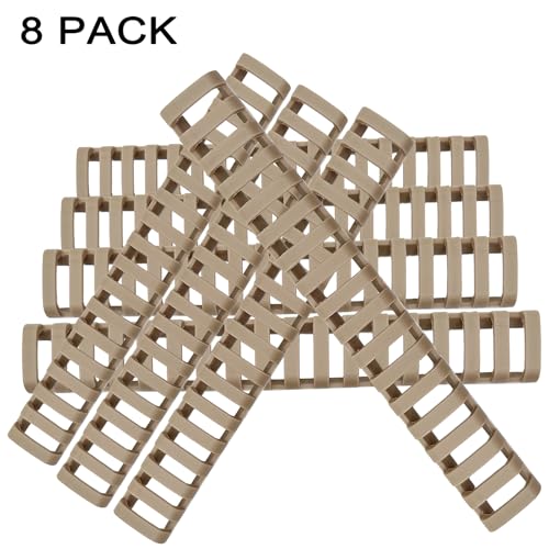 image for DDOUT Picatinny Rail Cover Rubber, Tan 18-Slot Rubberized Rail Protect