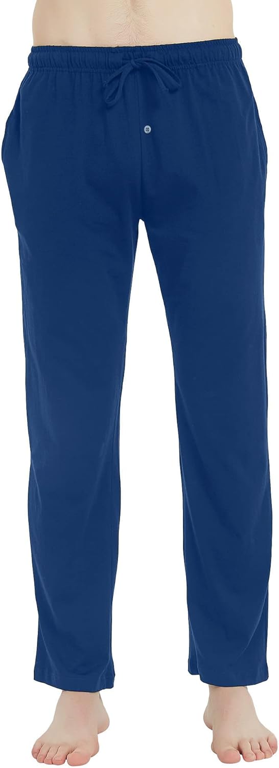 U2SKIIN Mens 100% Cotton Pajama Pants, Lightweight Soft Lounge Pant with Pockets Sleep Pj Bottoms for Men