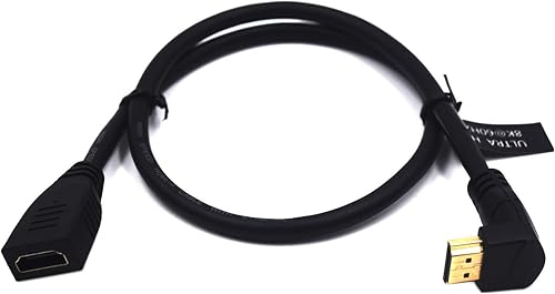 Miniatura 4 de Kework Cable HDMI Ultra HD de 8 K, ángulo descendente de 90 grados HDMI versión macho a hembra Cable de protección de alta velocidad para Xbox TV