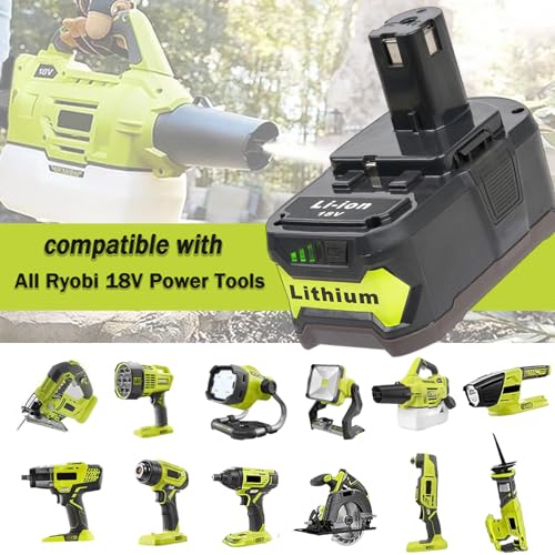 Chgdkjy 5.0Ah 18V Battery And Charger Combo For Ryobi 18V Battery P102 P103 P104 P105 P107 P108 P109 Cordless Tool Battery thumb #2
