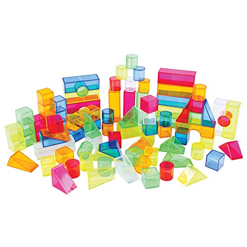Joyn Toys Transparent Light and Color Blocks - 108 Pieces