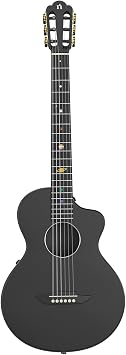 Natasha Carbon Fiber Acoustic Guitar, 38-Inch Nylon String Cosmos Series Guitar with NSX Pickup, Durable 6-String Lightweight Guitar for Beginners, Intermediate Players & Adults Black