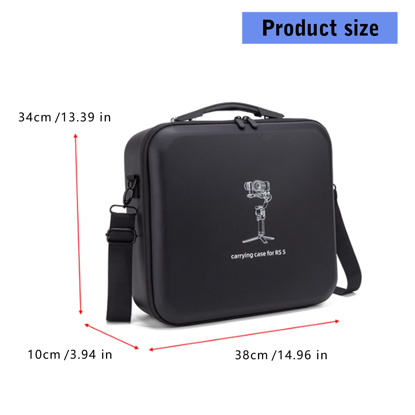 Custodia rigida in EVA antiurto per stabilizzatore per fotocamera con scomparti adatti design Borsa per attrezzatura cinematografica densa