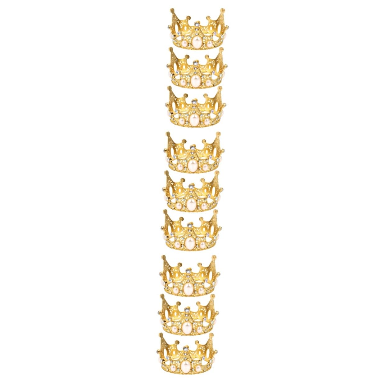 Abaodam 9stücke Elegante Krone Kuchendekoration Teiliges Goldene Tortendeko Für Hochzeiten Geburtstagsfeiern Und Besondere Anlässe Prinzessinnen Tiara Verwendbar