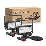 Haute luminosité: Projecteur LED de 36W avec puces LED 12pcs 3W ultra-lumineuses et haute intensité et sortie de coupe de réflecteur avancée Rayon de lumière blanche extrêmement brillant. Le faisceau large spot parfait éclaire votre route dans l'obscurité avec une faible consommation d'énergie.