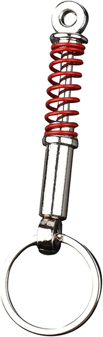 WOJING Car Keyring Piston Shock Absorber Shape Keychain Decoration Key Chain Pendant Auto Accessories chaveiro para carro Automobile (Color : 2, Size : F)