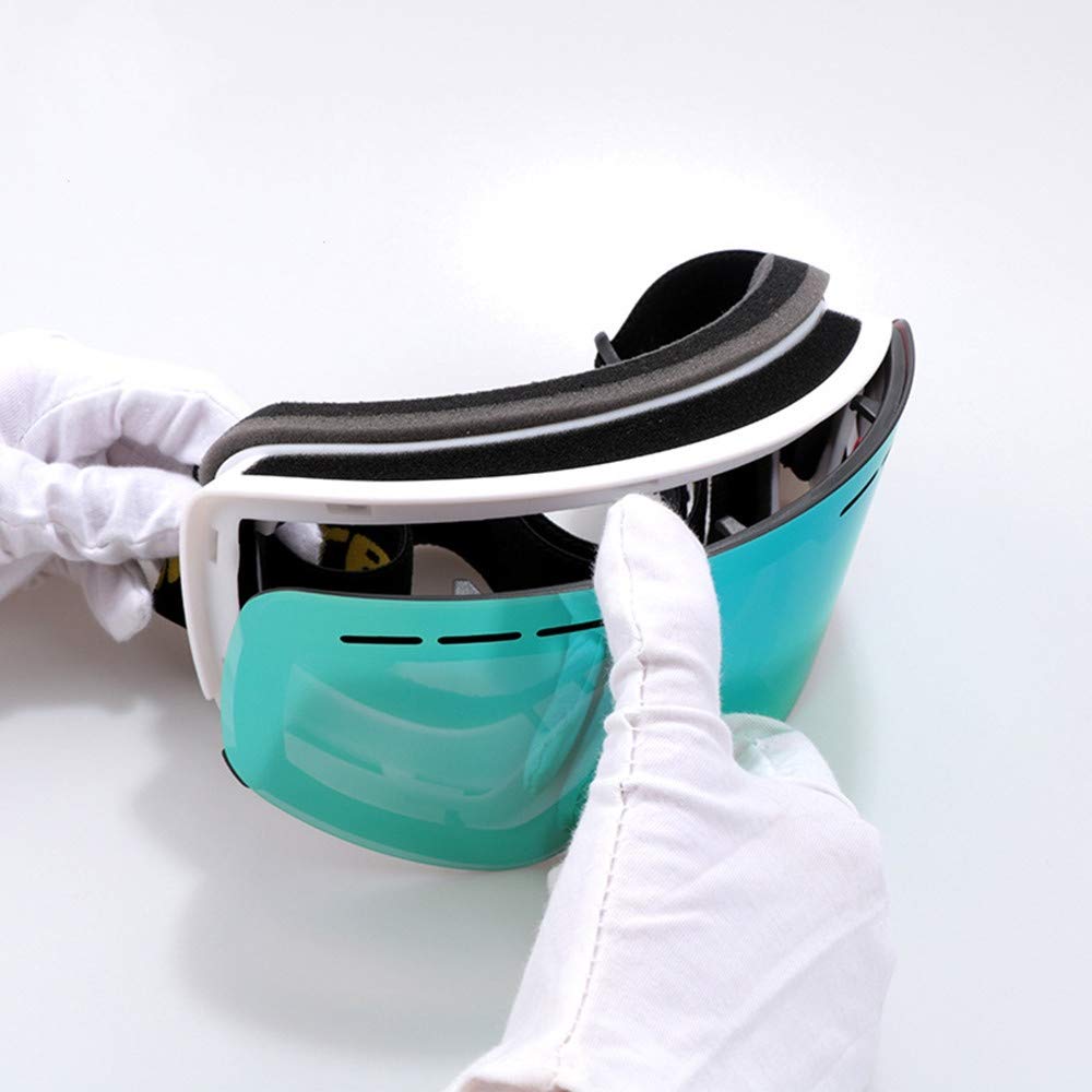 Occhiali da Sci Doublelayer SAndproOf Protezione degli Occhi Antivento Antiappannamento Occhiali da Sci Arrampicata per Adulti Sci Grandi Occhiali da Sci sferici Senza Montatura