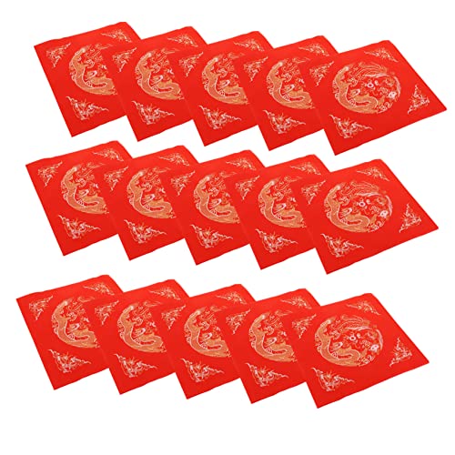 Papier de riz rouge chinois vierge calligraphie et décoration Nouvel An 80 pièces