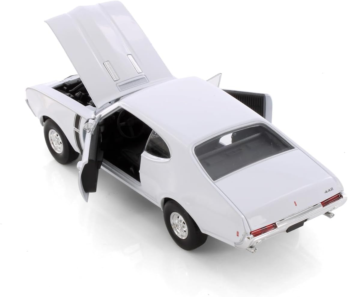 Welly Box of 4 1968 Oldsmobile 442 Hardtop, ASSTD 24024/4D - 1/24 Scale Diecast Model Cars