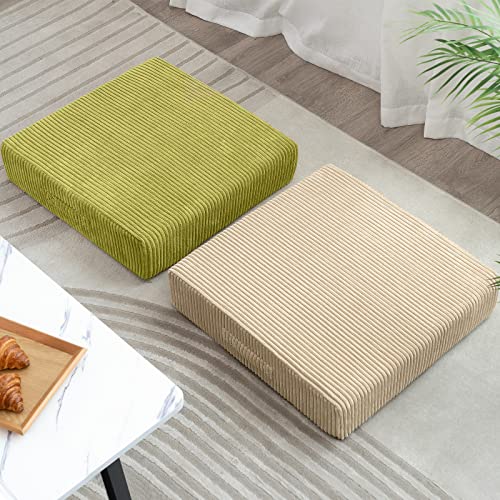 Memorecool Square Floor Cushion For Adults, 24 Inch Large Floor Pillow Cushion Yoga Meditation Floor Pillows Seating With Foam Insert, Thick Square Seat Cushion Washable Big Pillow For Floor, Khaki #TOP3