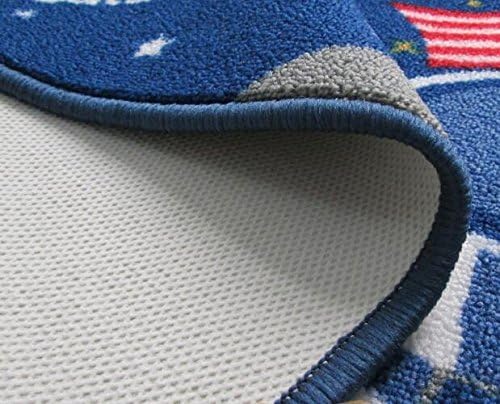 Miniatura 3 de HUAHOO Blue Solar System - Alfombra de área para niños, alfombra de aprendizaje educativo, alfombra divertida, alfombra de área para niños para sala