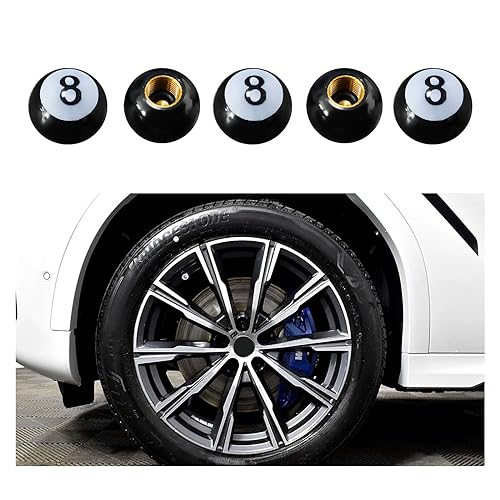 Ziciner 5 Pack Tire Valve Stem Cap Cover, Leakproof Valve