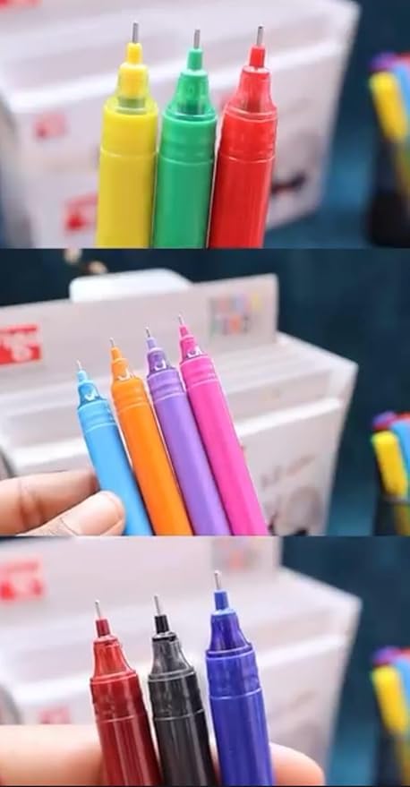 Image of MSGH Figo Fomo Panda Liquid Roller Pen (Multicolor(PACK OF 10 COLOUR PENS))